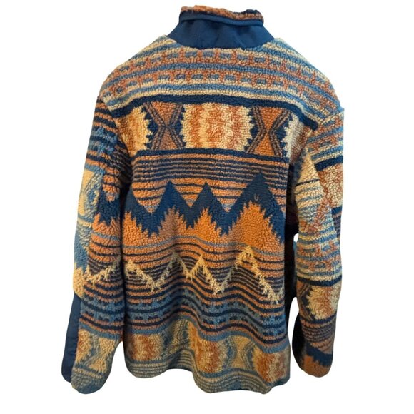 Mountain & Isles NWT Sherpa Fleece Multicolor Full Zip Jacket Sz Large - Picture 2 of 6